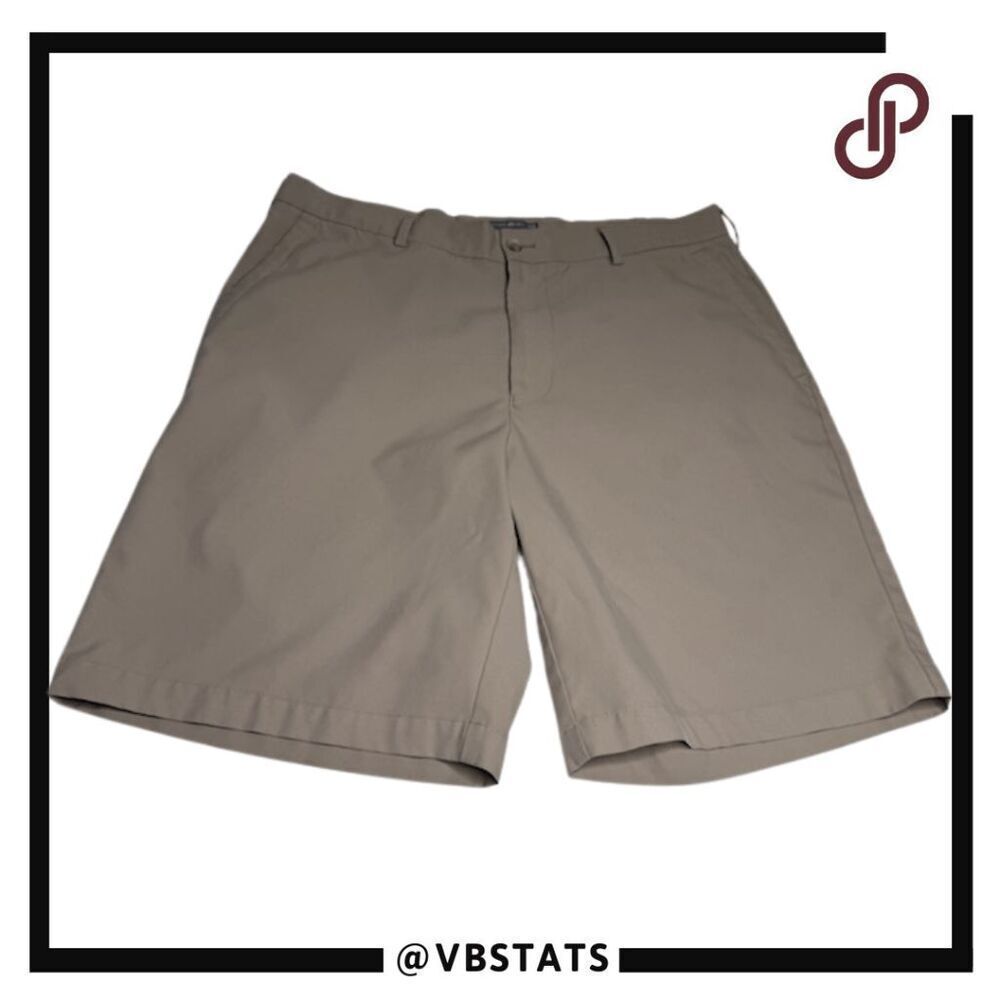 Peter Millar Men's Wicking Classic Chino Shorts Khaki Size 34‎